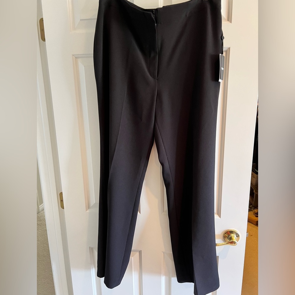 Black wide leg trousers